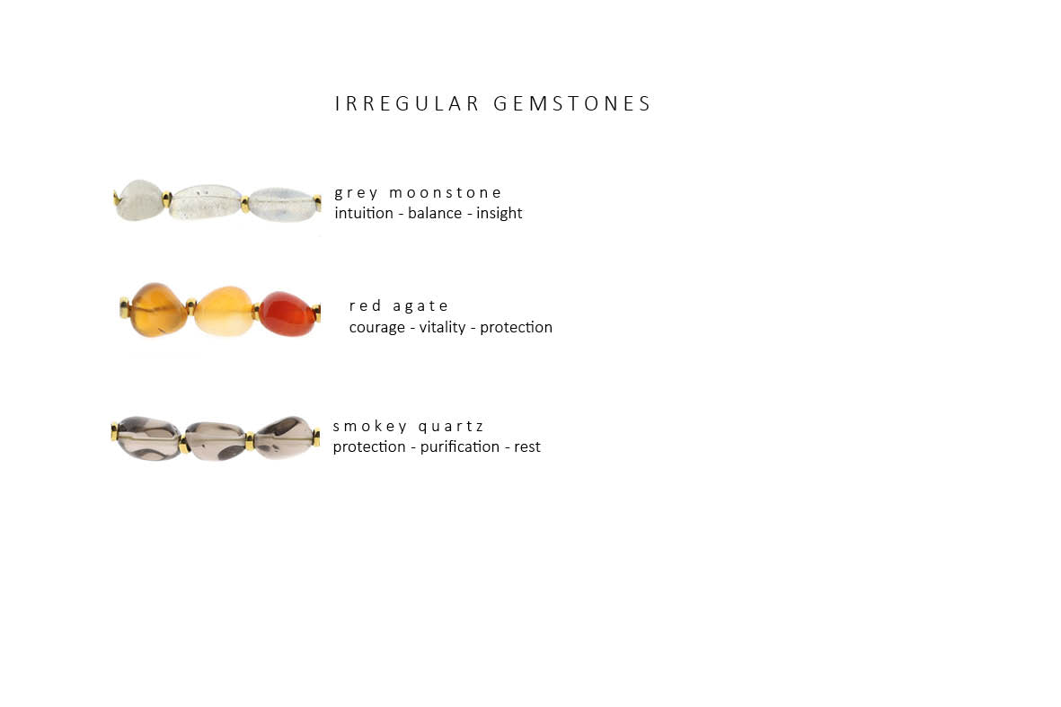 Gemstone spacer necklace (4mm)