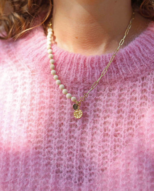 Edelsteen tussenstuk ketting (6mm)