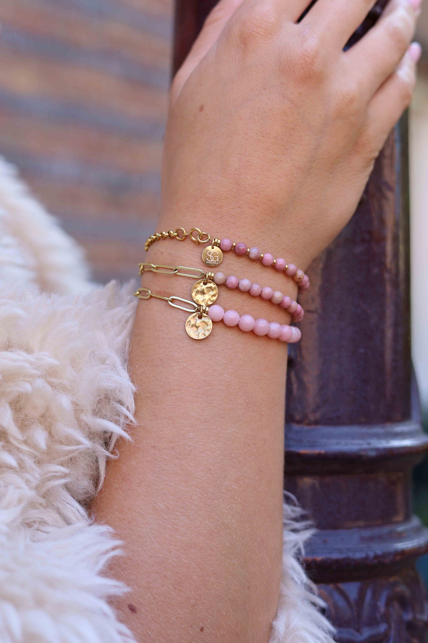 Edelsteen tussenstuk armband (4mm)