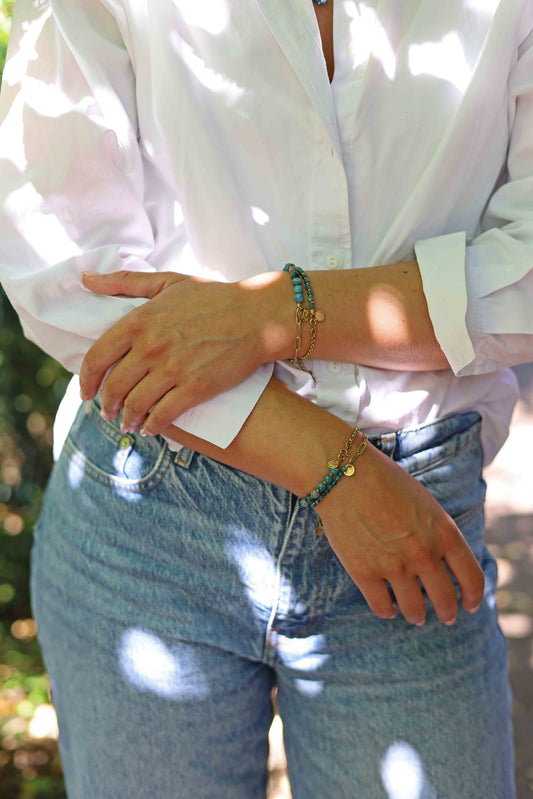 Edelsteen tussenstuk armband (4mm facet)