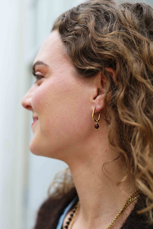 Gemstone earring - Isha (4mm)