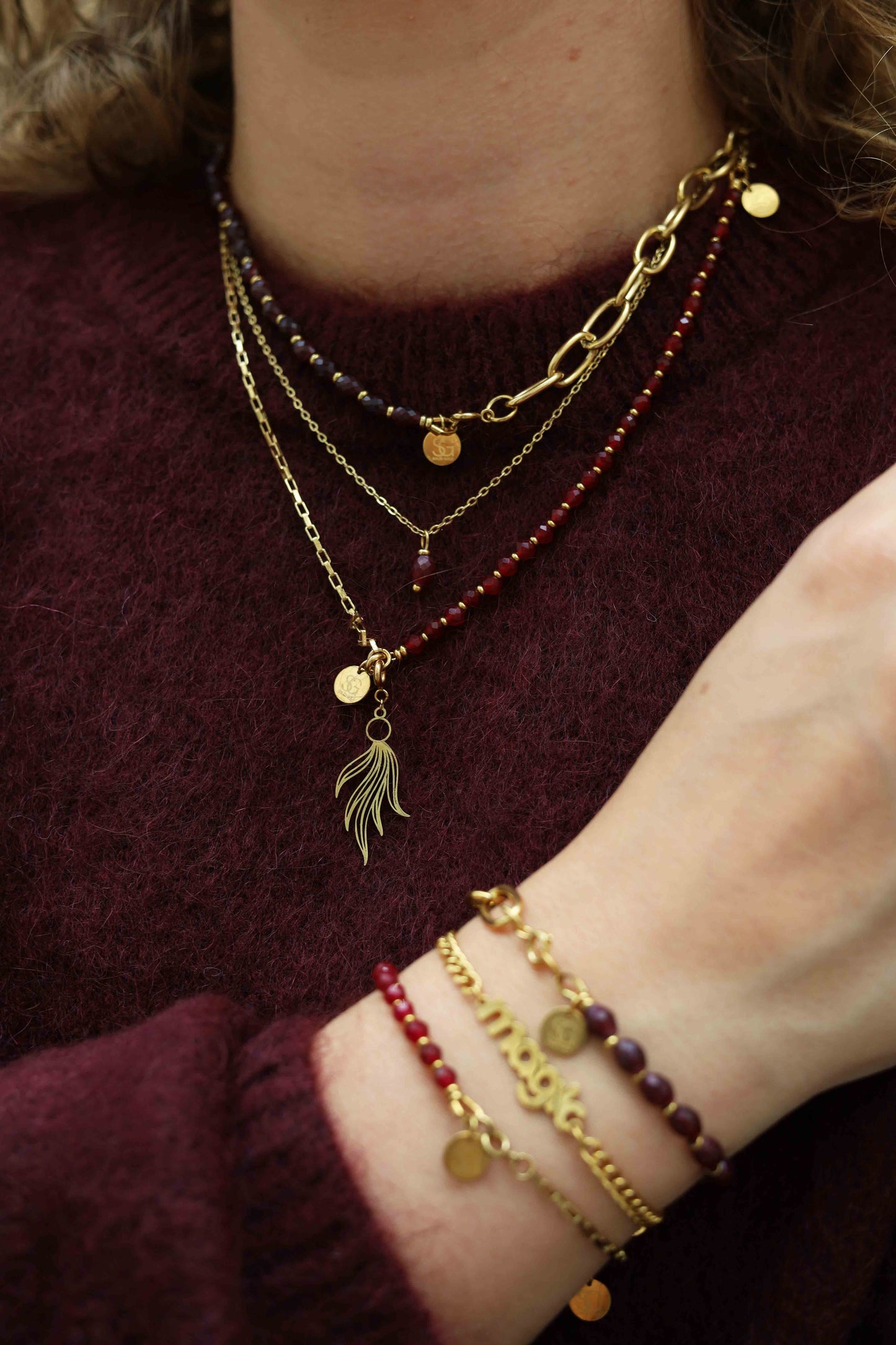 Pendant - heart coin