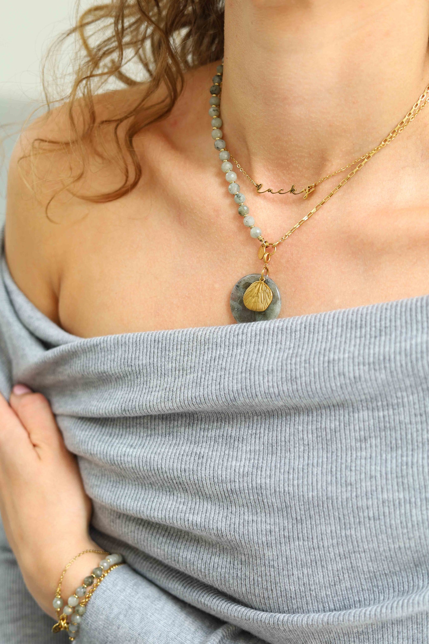 Pendant - heart coin