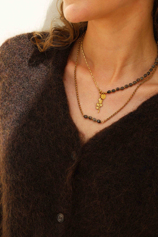 Pendant - heart coin