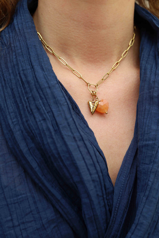 Gemstone spacer necklace (4mm)