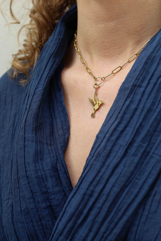Pendant - heart coin