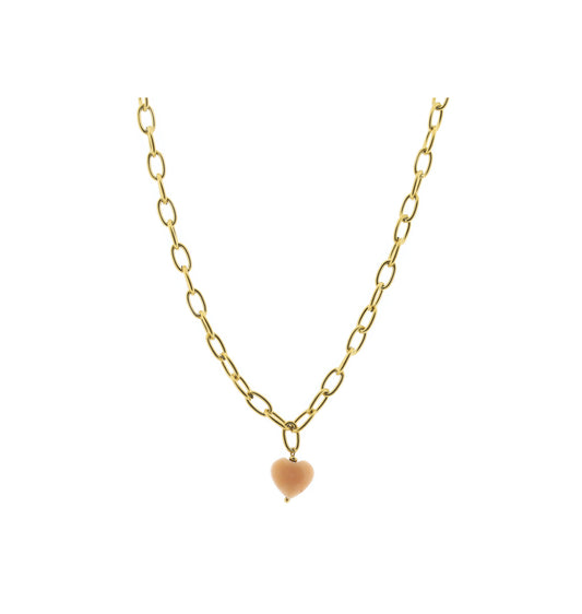 BELOVED KETTING - dames rvs edelsteen ketting - aventurijn - maansteen - labradoriet