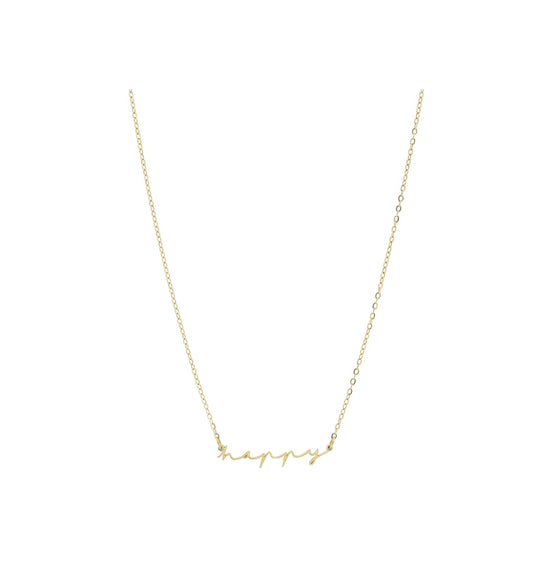 ketting met tekst (magic, happy, lucky)