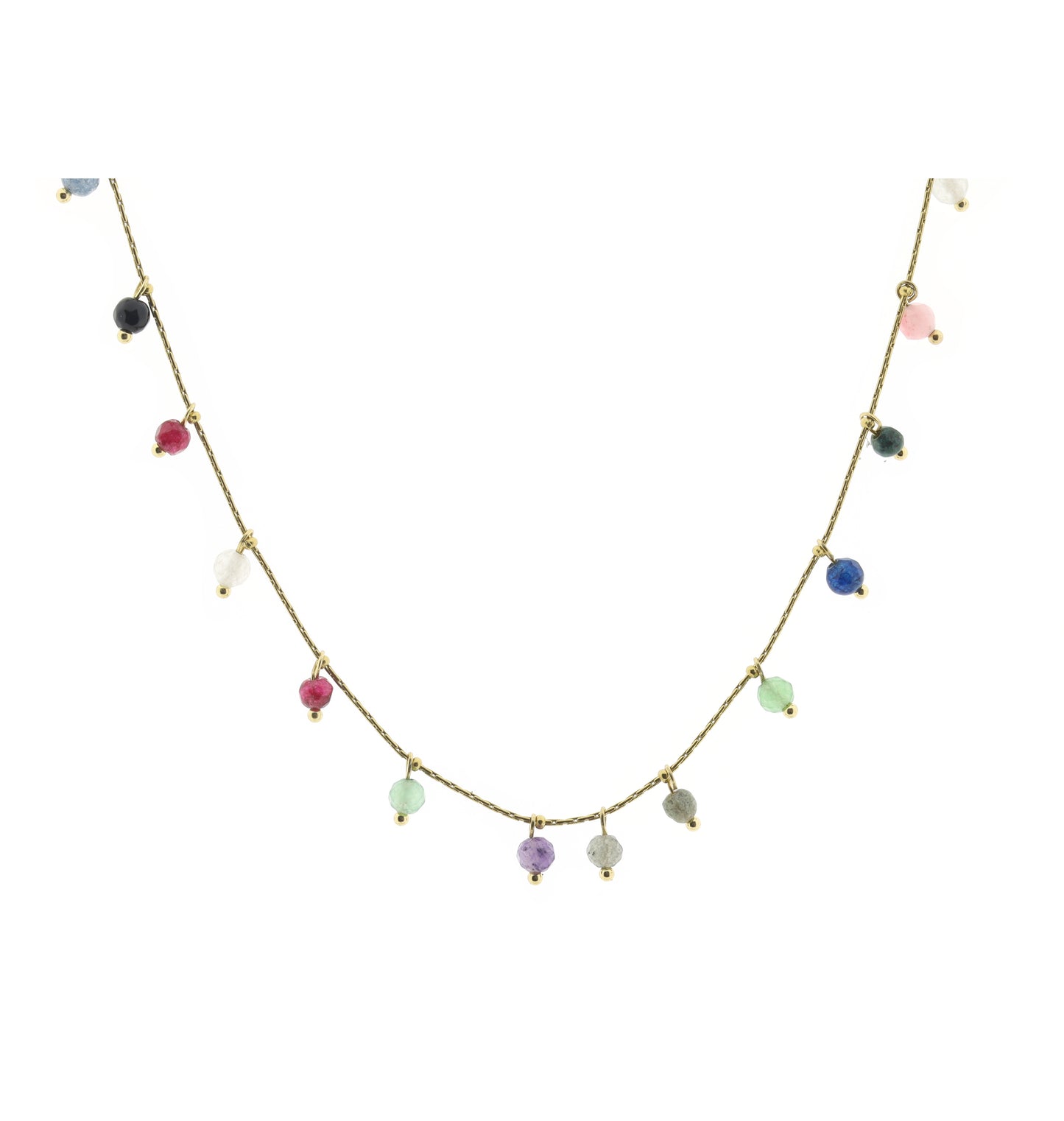 Ketting edelstenen mixed (4mm)