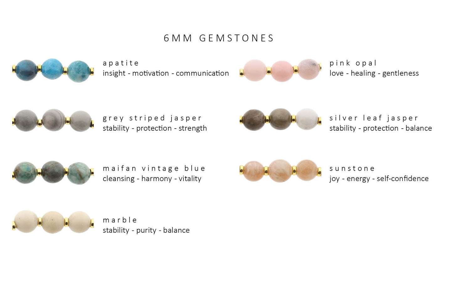 Gemstone earring - Coin (6mm)