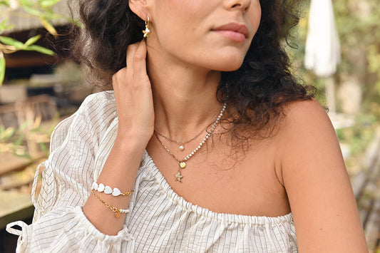 Gemstone spacer bracelet (4mm)