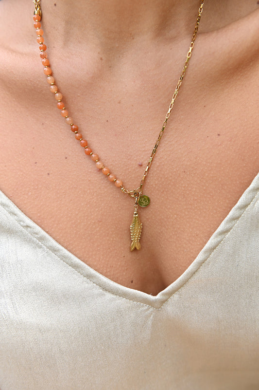 Edelsteen tussenstuk ketting (4mm)