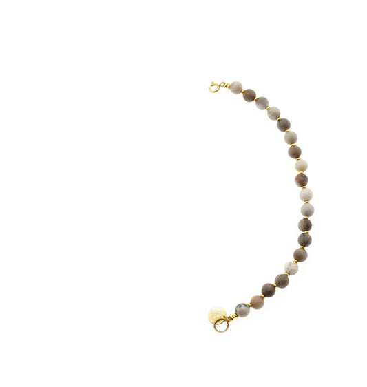 Gemstone spacer necklace (4mm)