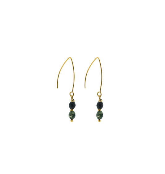 Edelsteen Earhook (oval facet 5x6mm)