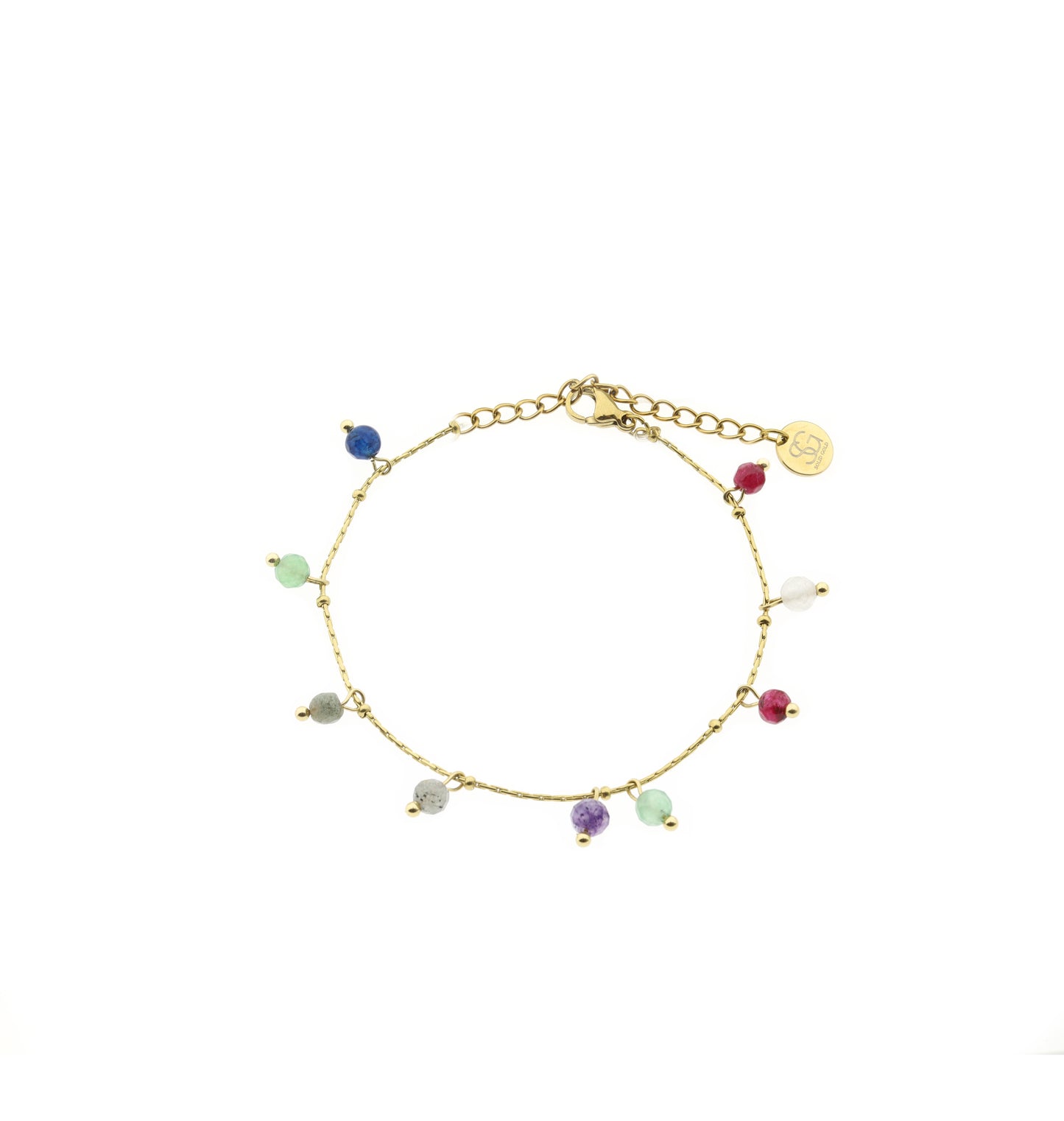 Gemstone spacer necklace (6mm)