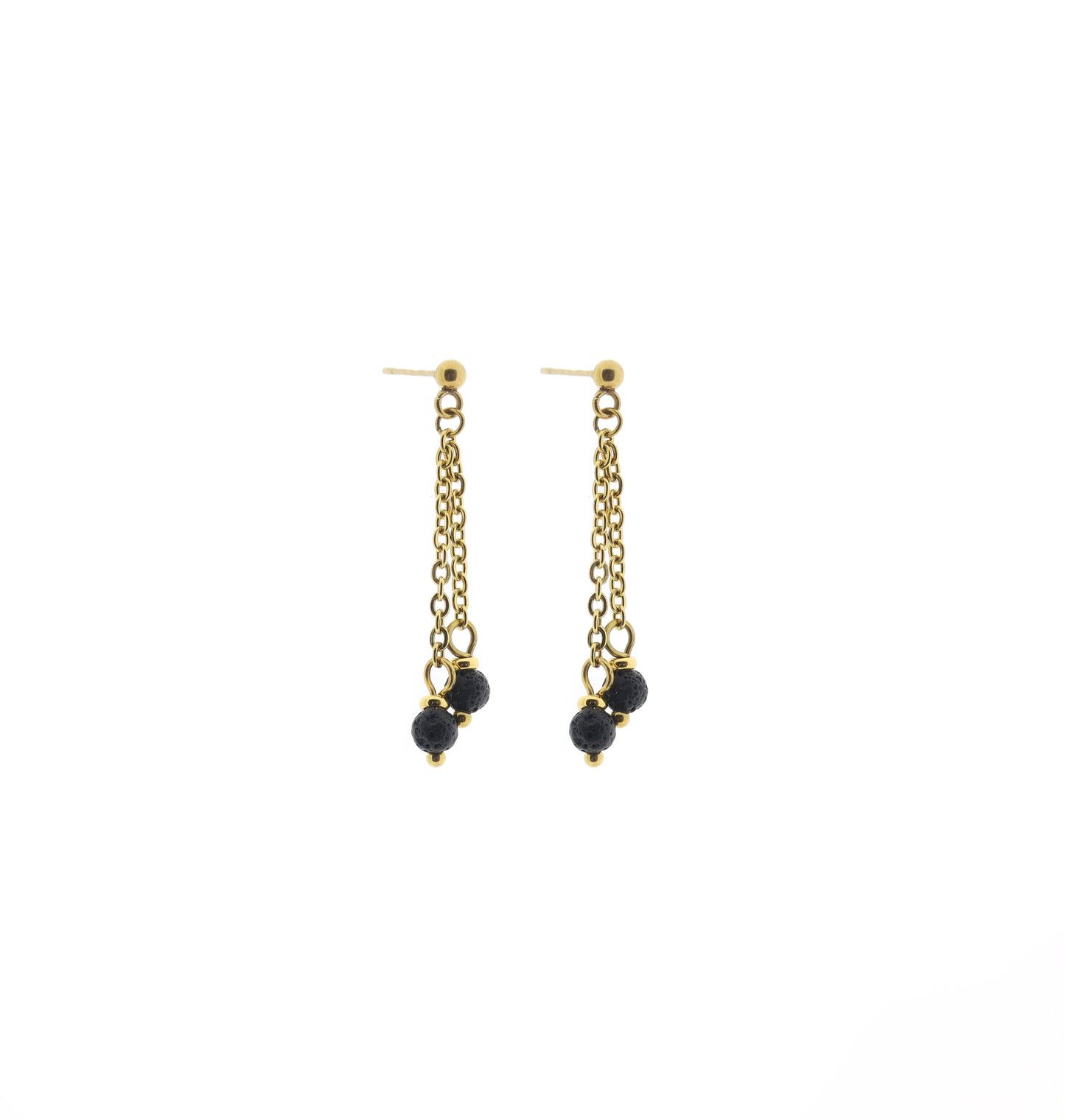 Edelsteen oorbel - Chains (4mm)