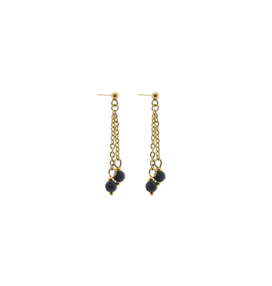 Edelsteen oorbel - Chains (4mm)