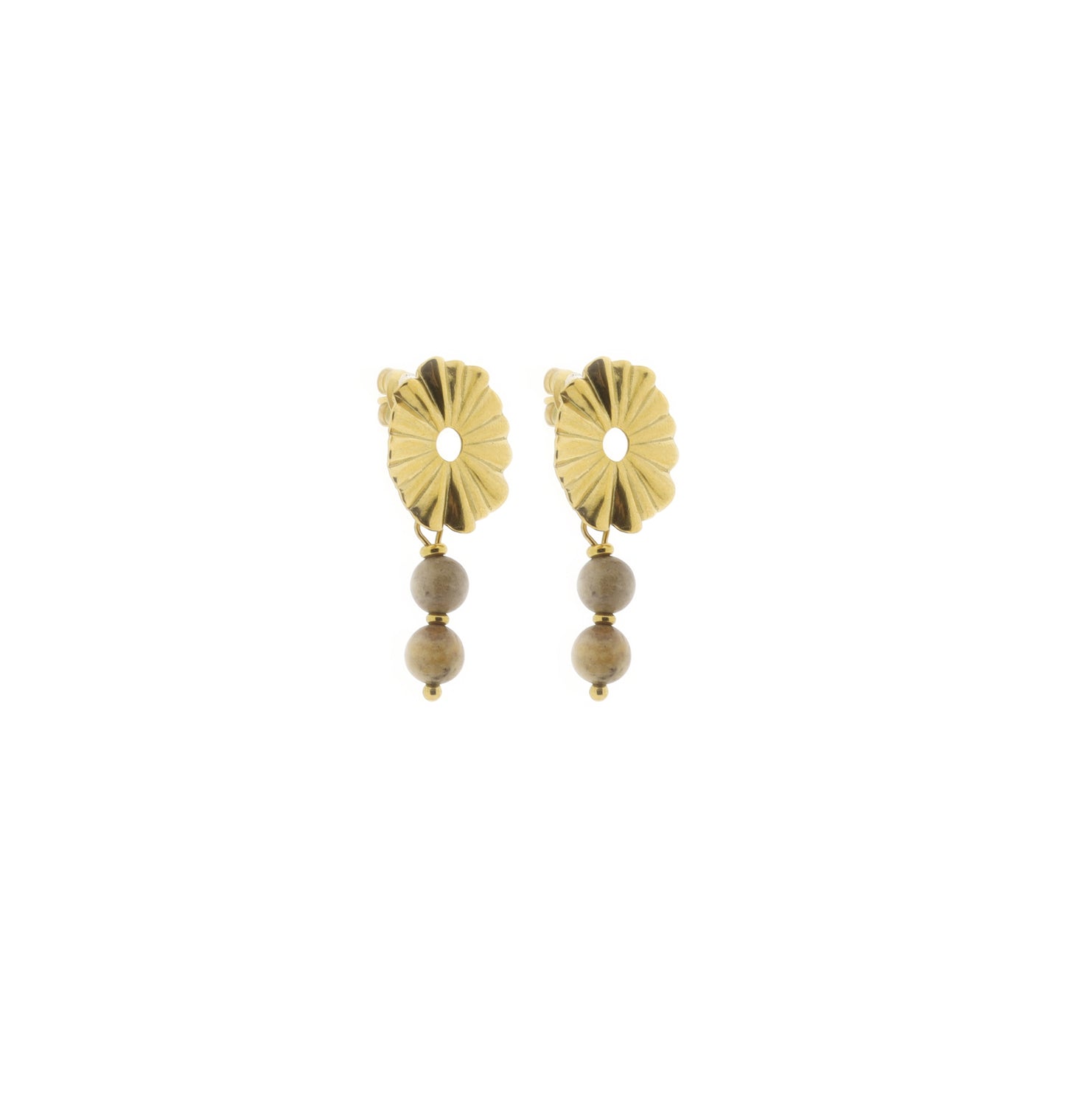 Gemstone earring - Coin (6mm)