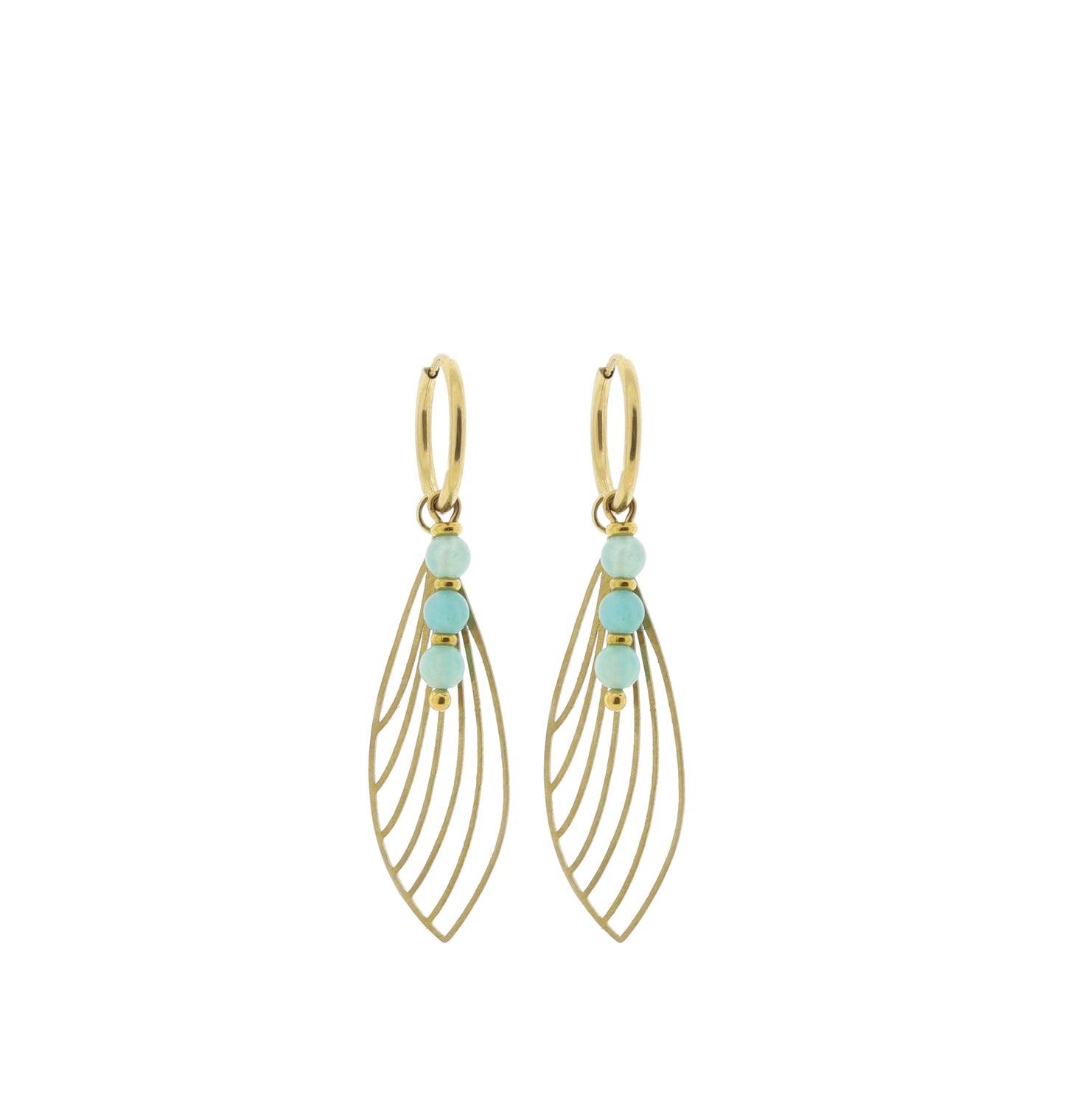 Edelsteinohrring Blatt (4mm)