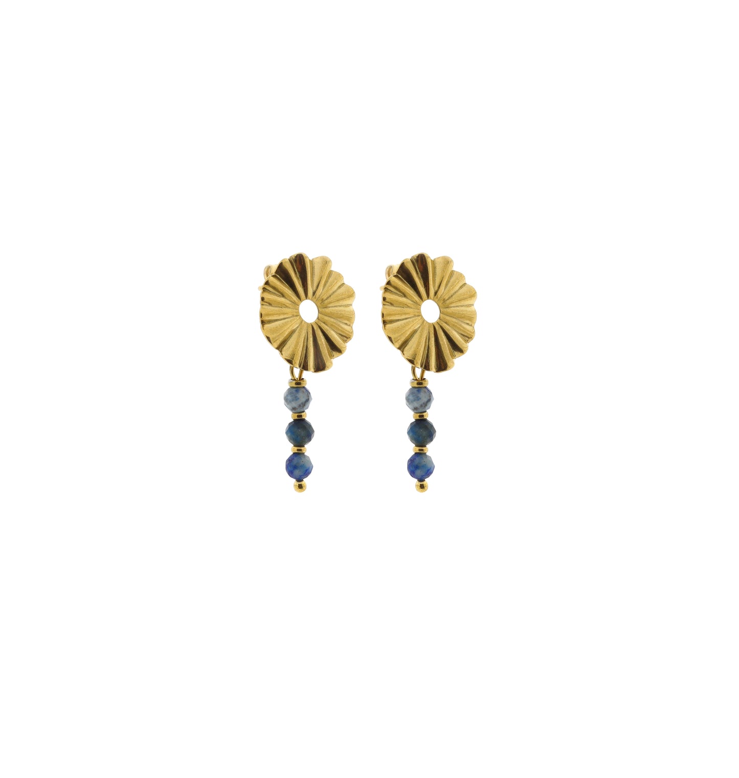Gemstone earring - Coin (6mm)