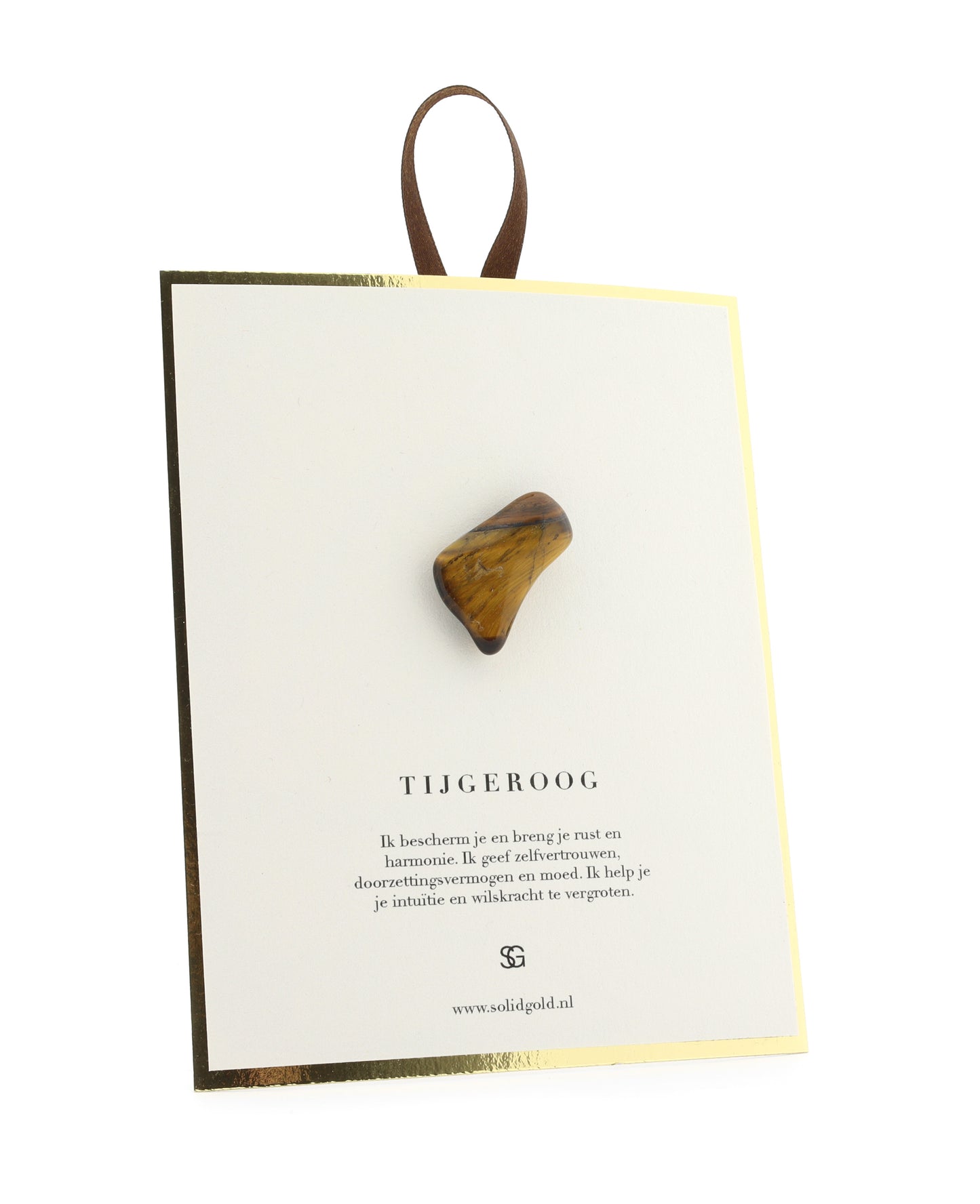 Gemstone card - tiger eye