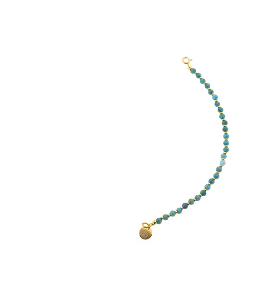 Edelsteen tussenstuk ketting (4mm facet) - apatiet