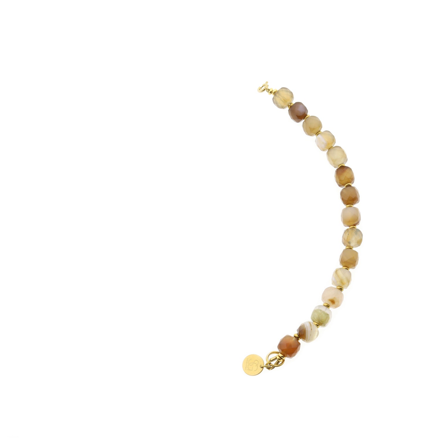 Gemstone spacer necklace (4mm)