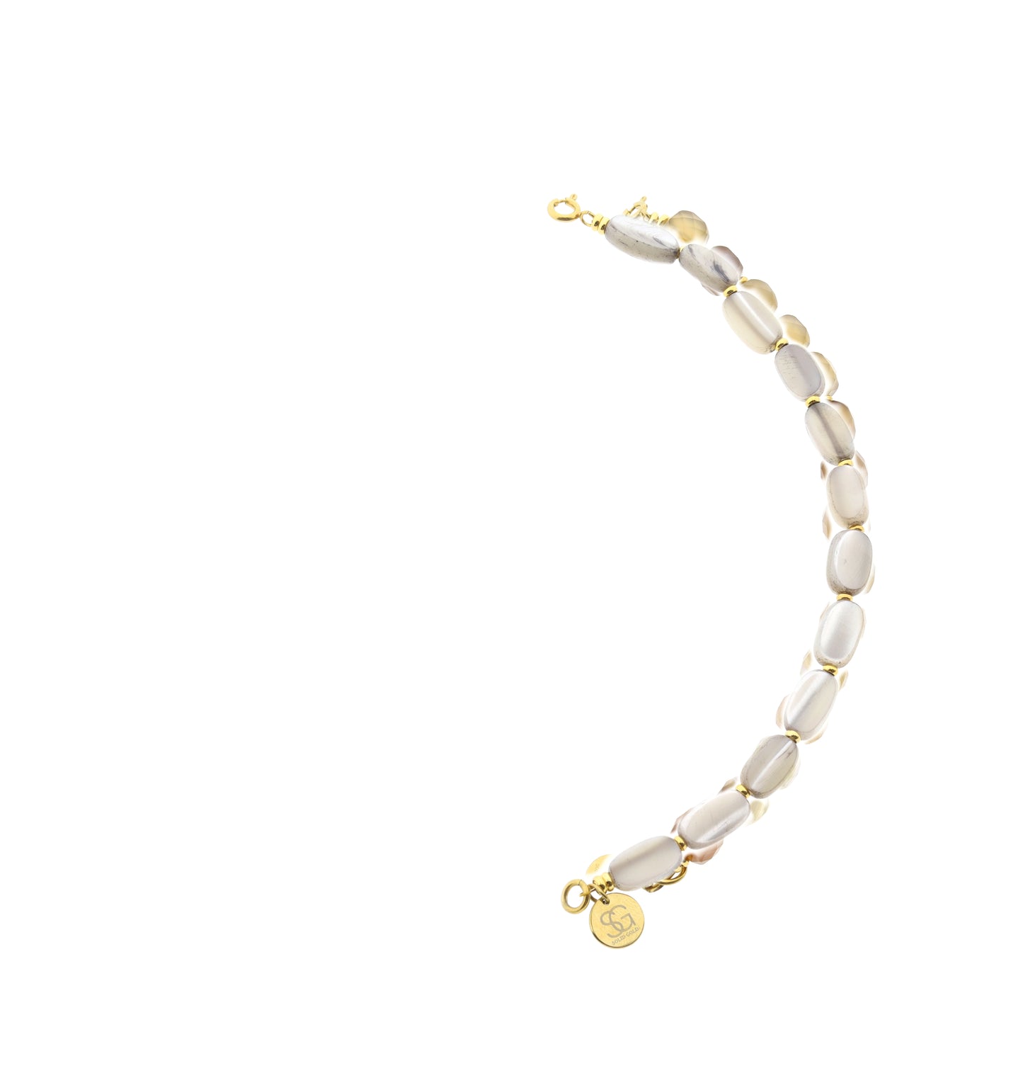 Gemstone spacer necklace (4mm)